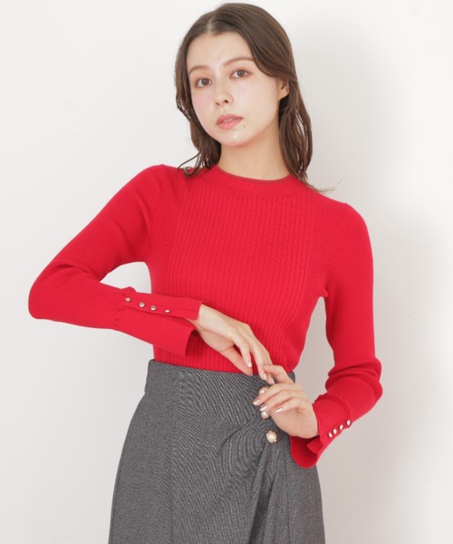 ジル バイ ジル スチュアート（JILL by JILL STUART）/袖ボタンリブニット ◇袖ボタンリブニット（ニット/セーター）｜JILL by JILL STUART