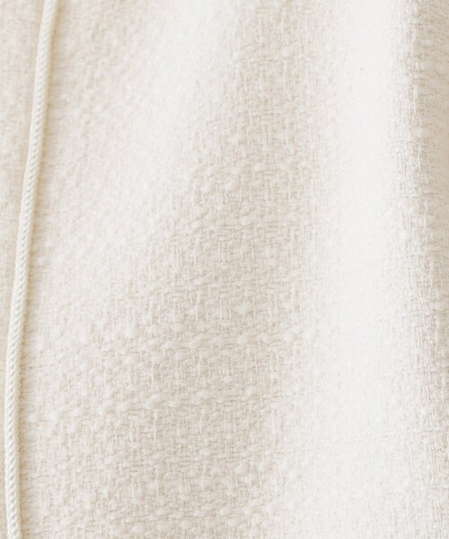 OPAQUE.CLIP（オペークドットクリップ）の「≪通勤・セレモニー対応≫ コットンツイードジャケット（ノーカラージャケット・レディース・ネイビー/オフホワイト/ブラック系3・42/40/38/36）」の7枚目の写真