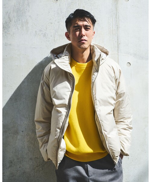 green label relaxing（グリーンレーベルリラクシング）の「DICROS スタンド ダウン ブルゾン -撥水-（ダウンジャケット/コート・メンズ・ブラック/ナチュラル/ロイヤルブルー・S/M/L/XL）」の6枚目の写真