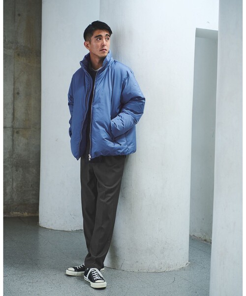 green label relaxing（グリーンレーベルリラクシング）の「DICROS スタンド ダウン ブルゾン -撥水-（ダウンジャケット/コート・メンズ・ブラック/ナチュラル/ロイヤルブルー・S/M/L/XL）」の8枚目の写真