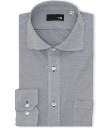 TAKA-Q（タカキュー）の「【ノンアイロン ストレッチ 吸水速乾】タカキュー カッタウェイ ビジネスドレス長袖ニットシャツ（ビジネスシャツ）」