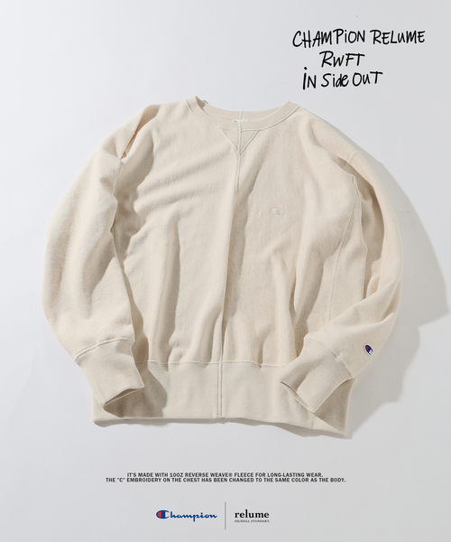 Champion（チャンピオン）の「CHAMPION / チャンピオン 別注 ”インサイドアウト”  スウェット（スウェット・メンズ・アイボリー/ブラック系その他/ネイビー・MEDIUM/X-LARGE/LARGE）」の2枚目の写真