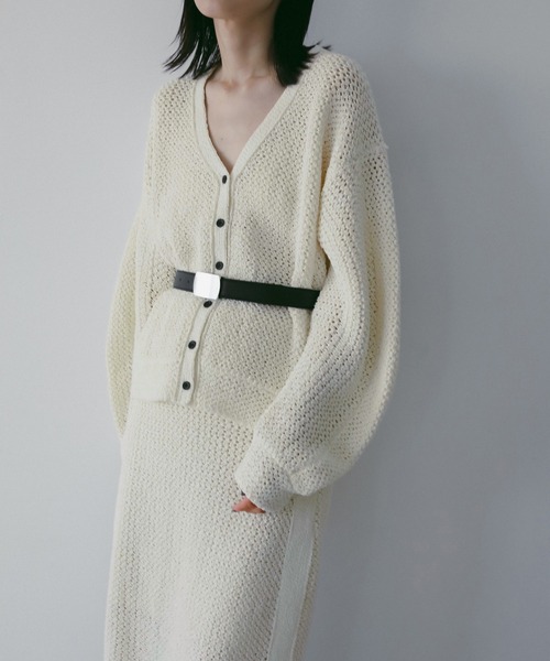 anuke（アンヌーク）の「Crochet Knit Skirt（スカート・レディース・アイボリー/ブラック・36inch/38inch）」の7枚目の写真