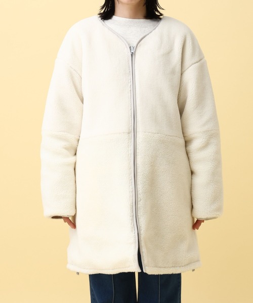 セール】【産前・産後対応】マタニティ／リバーシブルボアキルトコート