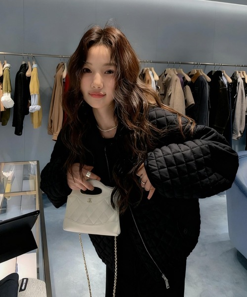 GEMEDA（ジェメダ）の「キルティングショートジャケット（その他アウター・レディース・ピンク/アイボリー/ブラック・M）」の12枚目の写真
