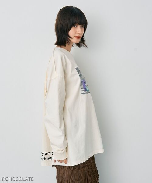 YECCA VECCA（イェッカヴェッカ）の「Whippi&WrappiプリントロンTee①（Tシャツ/カットソー・レディース・チャコールグレー/アイボリー・FREE）」の17枚目の写真