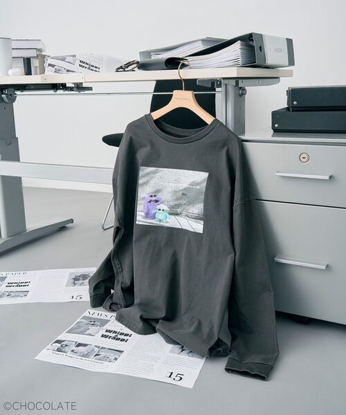 YECCA VECCA(イェッカヴェッカ)の「Whippi&WrappiプリントロンTee①(Tシャツ/カットソー・レディース・チャコールグレー/アイボリー・FREE)」の19枚目の写真