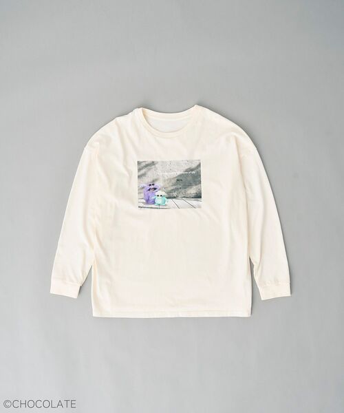 YECCA VECCA(イェッカヴェッカ)の「Whippi&WrappiプリントロンTee①(Tシャツ/カットソー・レディース・チャコールグレー/アイボリー・FREE)」の20枚目の写真