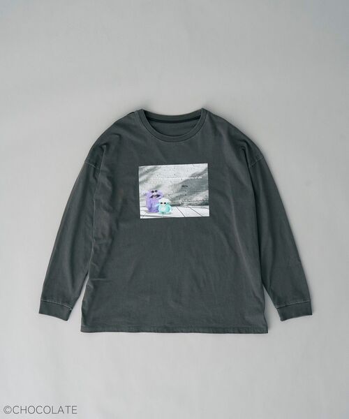 YECCA VECCA(イェッカヴェッカ)の「Whippi&WrappiプリントロンTee①(Tシャツ/カットソー・レディース・チャコールグレー/アイボリー・FREE)」の21枚目の写真