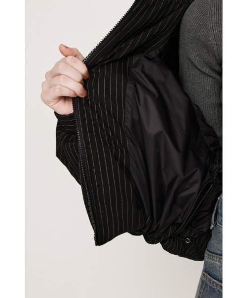セール】2WAY STRIPE PUFFER BZ ツーウェイ ストライプ パッファー