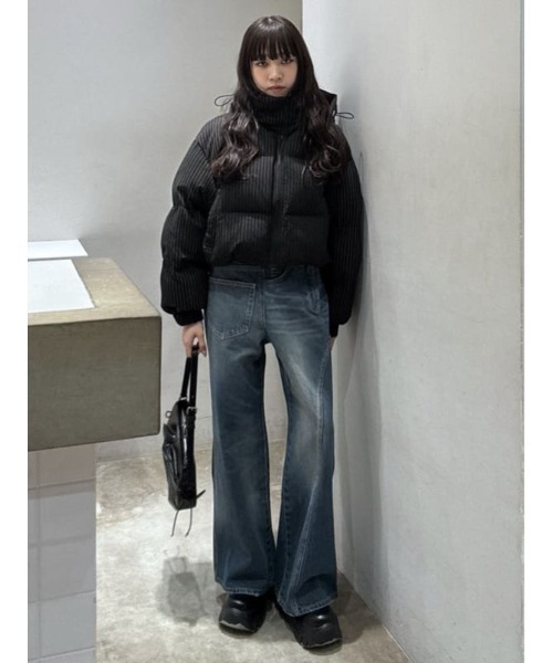 セール】2WAY STRIPE PUFFER BZ ツーウェイ ストライプ パッファー