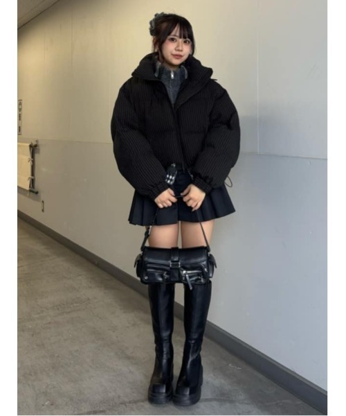 セール】2WAY STRIPE PUFFER BZ ツーウェイ ストライプ パッファー