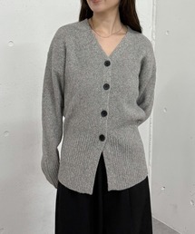 《デブリンコです》❤️新品・タグ付き❤️【アルシーヴ】ロングカーディガン アルシーヴ archives メッシュニットカーデ カップ付キャミSET （BLGY