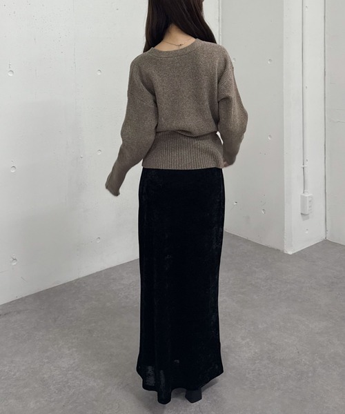 archives（アルシーヴ）の「Ｖネックメランジニットカーディガン（カーディガン/ボレロ・レディース・グレー/ベージュ/ブラウン・MEDIUM）」の11枚目の写真