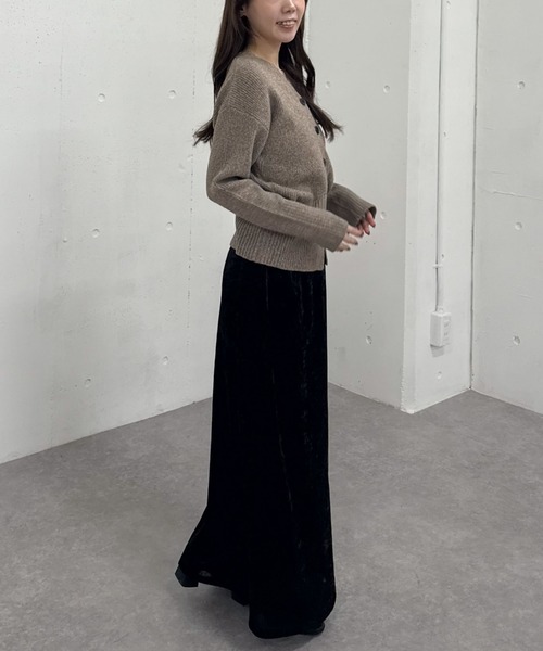 archives（アルシーヴ）の「Ｖネックメランジニットカーディガン（カーディガン/ボレロ・レディース・グレー/ベージュ/ブラウン・MEDIUM）」の10枚目の写真