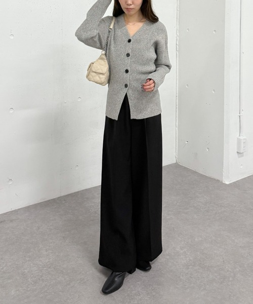 archives（アルシーヴ）の「Ｖネックメランジニットカーディガン（カーディガン/ボレロ・レディース・グレー/ベージュ/ブラウン・MEDIUM）」の15枚目の写真