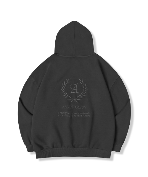 AVANDRESS（アバンドレス ）の「UNISEX LAUREL OVERSIZED HOODIE PIGMENT DEEP GREY（パーカー・レディース・チャコール・SMALL/MEDIUM/LARGE）」の3枚目の写真