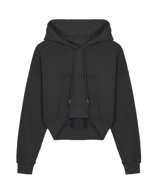 NICK&NICOLE(ニックアンドニコール)の「NICOLE LOGO CROP HOODY_CHARCOAL(パーカー・レディース・その他・FREE)」の4枚目の写真