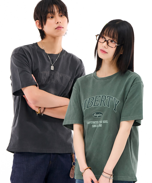 CHASECULT(チェイスカルト)の「ユニセックスピグメント半袖Tシャツ-グリーン(Tシャツ/カットソー・メンズ・グリーン・100/90/95/105)」の3枚目の写真