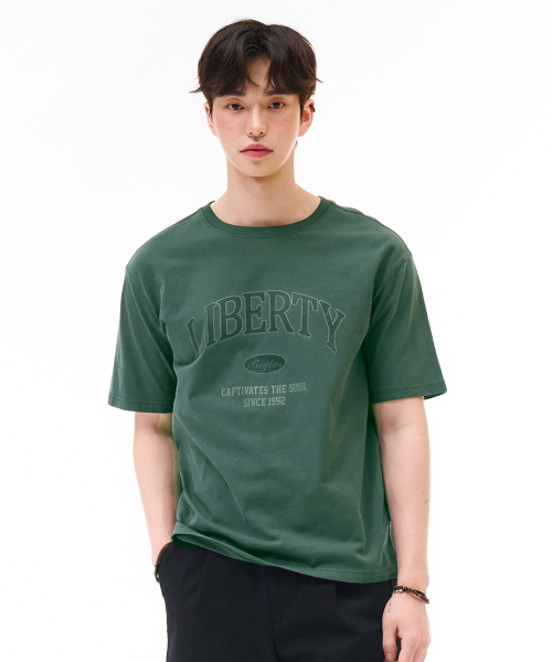 CHASECULT(チェイスカルト)の「ユニセックスピグメント半袖Tシャツ-グリーン(Tシャツ/カットソー・メンズ・グリーン・100/90/95/105)」の5枚目の写真