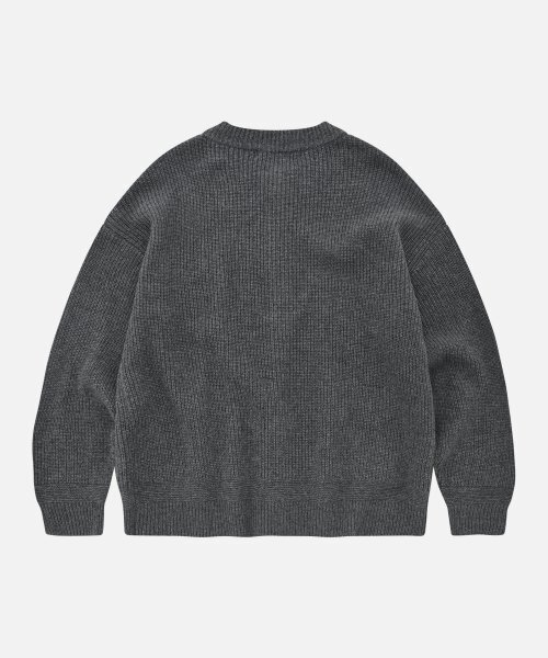 FRIZMWORKS(フリズムワークス)の「HEAVY WOOL ROUND CARDIGAN _ DARK GRAY(カーディガン/ボレロ・メンズ・その他・X-LARGE/SMALL/MEDIUM/LARGE)」の2枚目の写真
