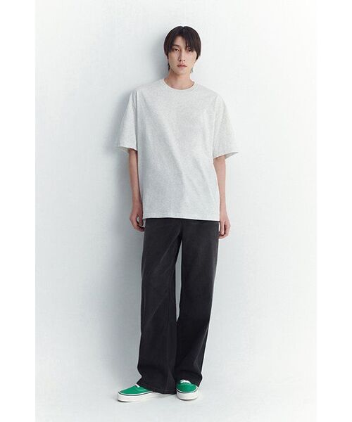 MUSINSA STANDARD（ムシンサスタンダード）の「[クールタンダード] リラックスフィットクルーネックTシャツ [メランジライトグレー]（Tシャツ/カットソー・メンズ・その他・LARGE/X-LARGE/XX-LARGE/XXX-LARGE/SMALL/MEDIUM）」の7枚目の写真