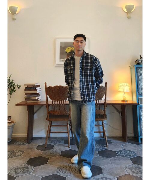 MUSINSA STANDARD（ムシンサスタンダード）の「[クールタンダード] リラックスフィットクルーネックTシャツ [メランジライトグレー]（Tシャツ/カットソー・メンズ・その他・LARGE/X-LARGE/XX-LARGE/XXX-LARGE/SMALL/MEDIUM）」の2枚目の写真