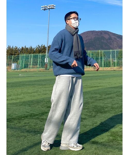 TAKEASY(テイクイージー)の「ラムスウールクルーネックオーバーニット(ヘッダーブルー)(ニット/セーター・メンズ・その他・LARGE/SMALL/MEDIUM)」の5枚目の写真