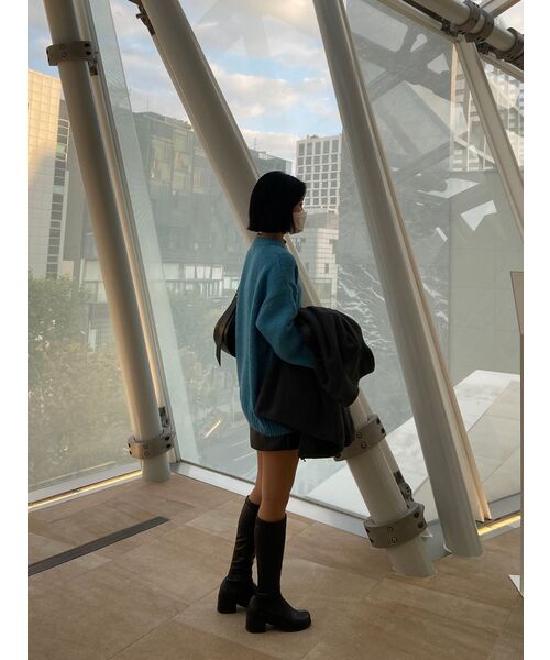 TAKEASY(テイクイージー)の「ラムスウールクルーネックオーバーニット(ヘッダーブルー)(ニット/セーター・メンズ・その他・LARGE/SMALL/MEDIUM)」の7枚目の写真