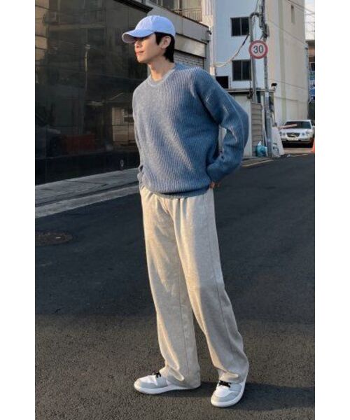 TAKEASY(テイクイージー)の「ラムスウールクルーネックオーバーニット(ヘッダーブルー)(ニット/セーター・メンズ・その他・LARGE/SMALL/MEDIUM)」の8枚目の写真