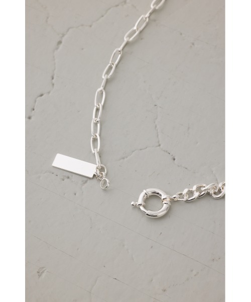 AZUL by moussy（アズールバイマウジー）の「ミックスチェーンネックレス（ネックレス・メンズ・ブラック/シルバー・FREE）」の14枚目の写真