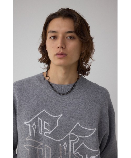 AZUL by moussy（アズールバイマウジー）の「ミックスチェーンネックレス（ネックレス・メンズ・ブラック/シルバー・FREE）」の3枚目の写真