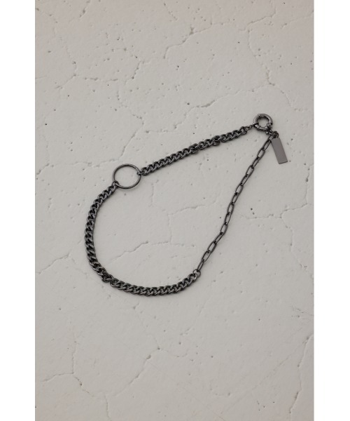 AZUL by moussy（アズールバイマウジー）の「ミックスチェーンネックレス（ネックレス・メンズ・ブラック/シルバー・FREE）」の5枚目の写真