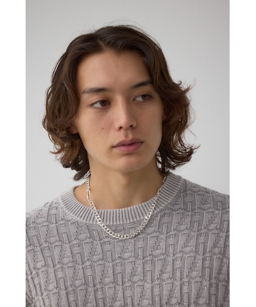 AZUL by moussy（アズールバイマウジー）の「ミックスチェーンネックレス（ネックレス・メンズ・ブラック/シルバー・FREE）」の9枚目の写真