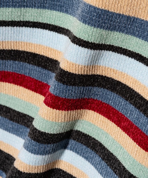 glamb（グラム）の「Mid Century Border Knit / ミッドセンチュリーボーダーニット（ニット/セーター・メンズ・ブルー・S/M/L）」の13枚目の写真