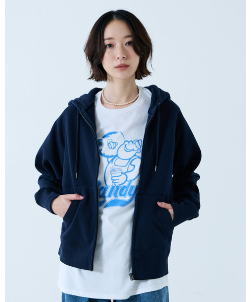 FRUIT OF THE LOOM(フルーツオブザルーム)の「【FRUIT OF THE LOOM/フルーツ オブ ザ ルーム】BASIC SWEAT ZIP HOODIE/パーカー/お出かけ/リラックス【WEB限定】(パーカー・レディース・アイボリー/グレー/ネイビー/ブラック・フリー)」の15枚目の写真