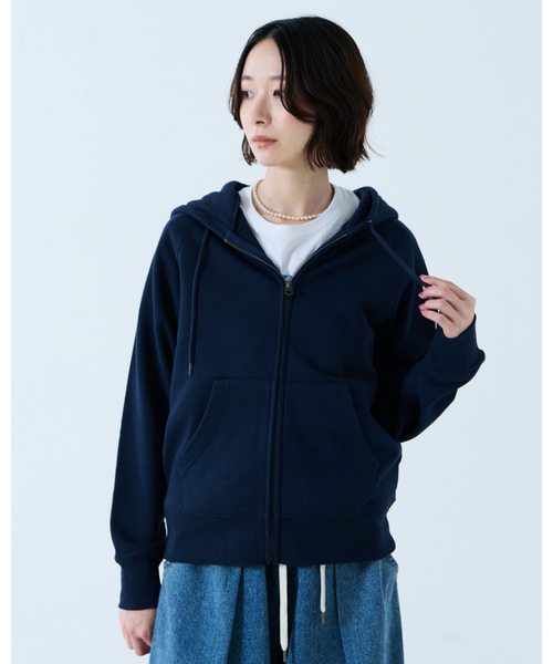 FRUIT OF THE LOOM(フルーツオブザルーム)の「【FRUIT OF THE LOOM/フルーツ オブ ザ ルーム】BASIC SWEAT ZIP HOODIE/パーカー/お出かけ/リラックス【WEB限定】(パーカー・レディース・アイボリー/グレー/ネイビー/ブラック・フリー)」の16枚目の写真