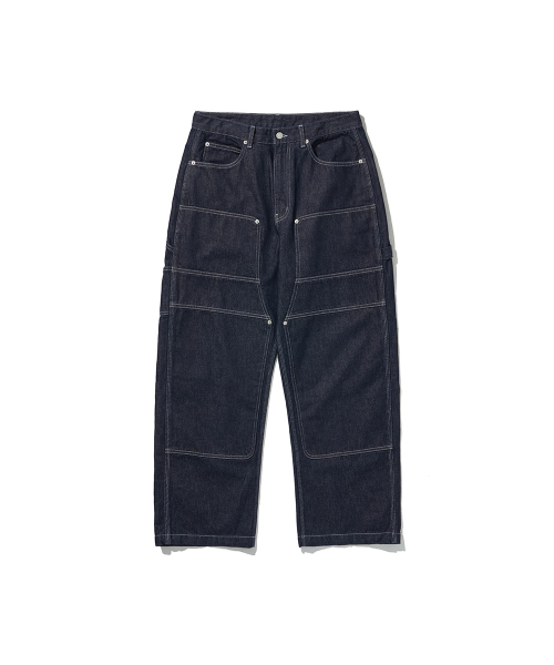 HISHANDER（ヒズハンダー）の「DOUBLE KNEE DENIM PANTS [Indigo]（デニムパンツ・メンズ・その他・1/2/3）」の2枚目の写真