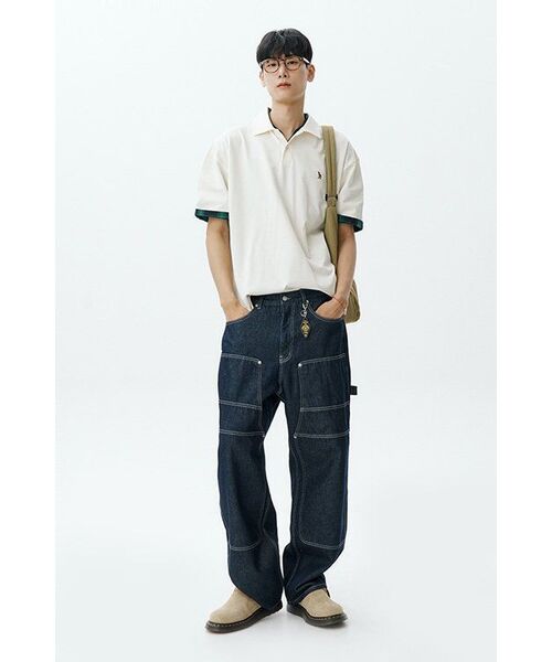 HISHANDER（ヒズハンダー）の「DOUBLE KNEE DENIM PANTS [Indigo]（デニムパンツ・メンズ・その他・1/2/3）」の15枚目の写真