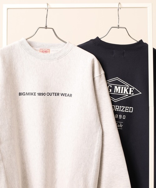 BIG MIKE(ビッグマイク)の「BIG MIKE ヘビーウェイト プルオーバートレーナー(スウェット・メンズ・ブラック/ネイビー/チャコール・L/M)」の2枚目の写真