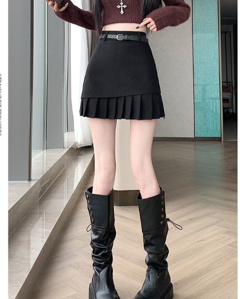 FREE STYLISTS（フリー スタイリスト）の「YUGA_YGMC 　pleated mini skirt（スカート・レディース・ブラック/ブラウン・XL/S/L/M）」の14枚目の写真