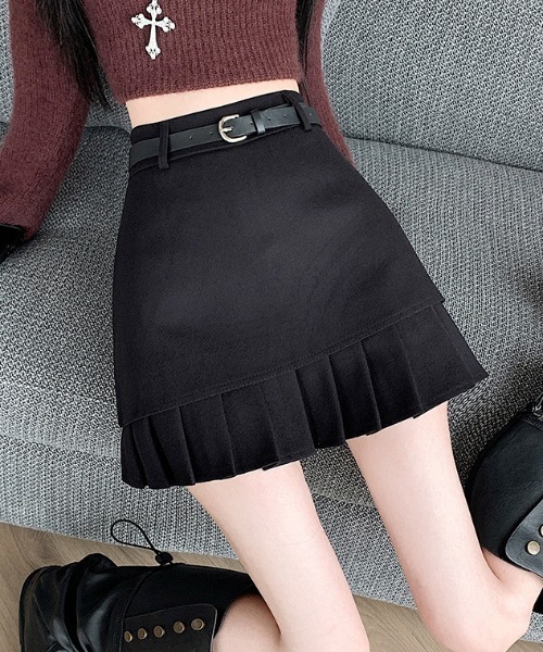 FREE STYLISTS（フリー スタイリスト）の「YUGA_YGMC 　pleated mini skirt（スカート・レディース・ブラック/ブラウン・XL/S/L/M）」の13枚目の写真