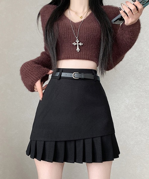 FREE STYLISTS（フリー スタイリスト）の「YUGA_YGMC 　pleated mini skirt（スカート・レディース・ブラック/ブラウン・XL/S/L/M）」の6枚目の写真
