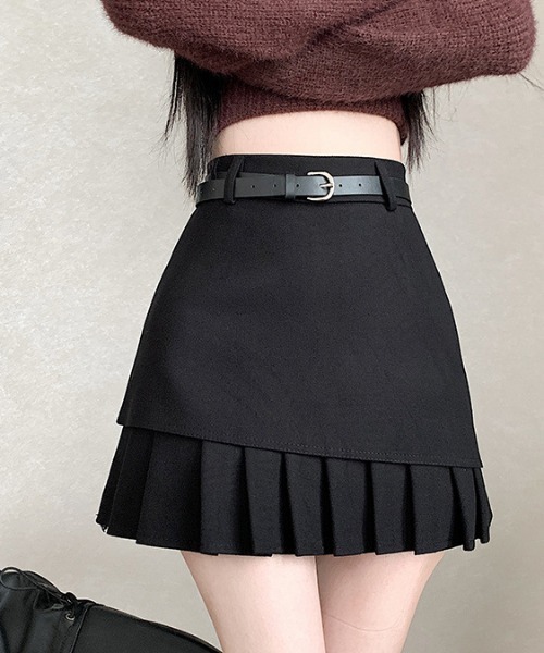 FREE STYLISTS（フリー スタイリスト）の「YUGA_YGMC 　pleated mini skirt（スカート・レディース・ブラック/ブラウン・XL/S/L/M）」の5枚目の写真