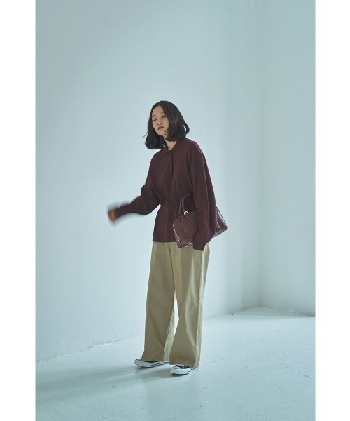 marjour(マージュール)の「CUT POLO TEE(Tシャツ/カットソー・レディース・バーガンディー・M)」の11枚目の写真