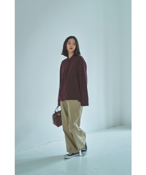 marjour(マージュール)の「CUT POLO TEE(Tシャツ/カットソー・レディース・バーガンディー・M)」の10枚目の写真