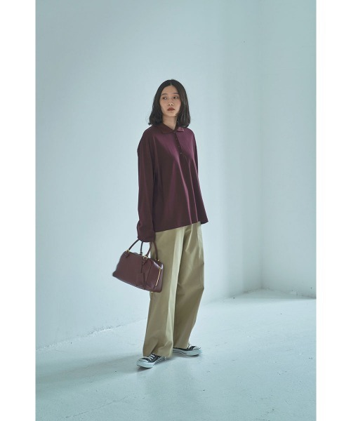 marjour(マージュール)の「CUT POLO TEE(Tシャツ/カットソー・レディース・バーガンディー・M)」の9枚目の写真