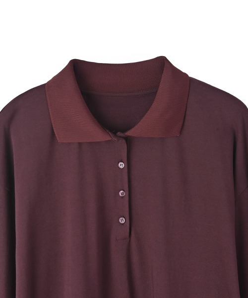marjour(マージュール)の「CUT POLO TEE(Tシャツ/カットソー・レディース・バーガンディー・M)」の6枚目の写真