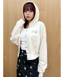 EVRIS | パウダーショートスウェットフーディー【セットアップ着用可能】(パーカー)