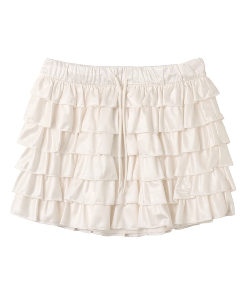 adidas(アディダス)の「adidas LACE RUFFLE MINI SKIRT / アディダス レース ラッフル ミニ スカート(スカート・レディース・ホワイト・L/M/S)」の4枚目の写真